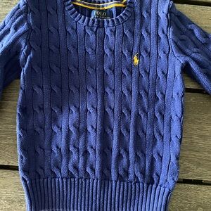 Polo by Ralph Lauren Kids Blue Cable Knit Sweater